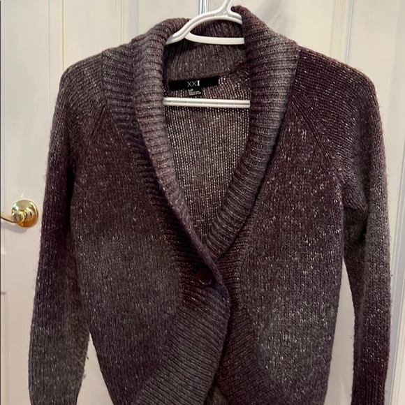 Forever 21 Grey-Purple Cardigan - Picture 4 of 4